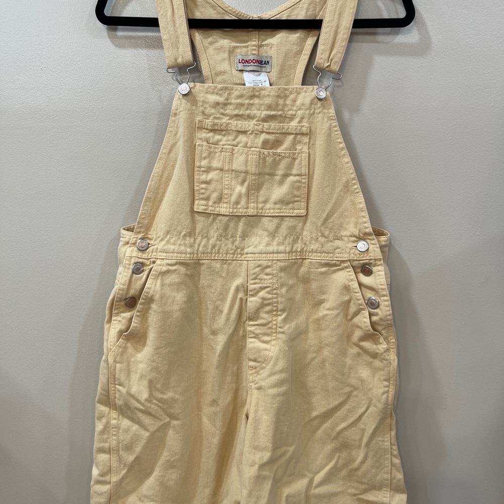 VTG LONDONJEAN Cream Denim Overalls